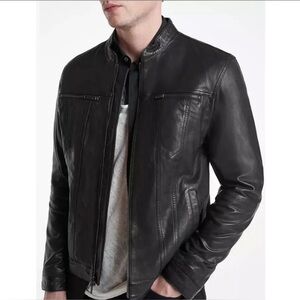 John Varvatos Band Collar Jacket Black Size Small S